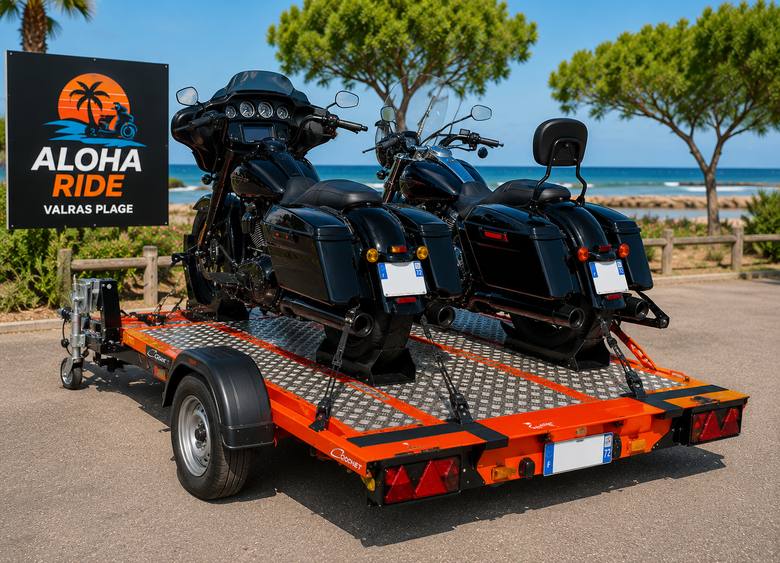 Location de remorque porte-moto à Valras-Plage à Valras-Plage